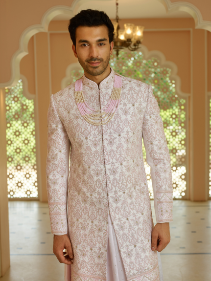 Radiant Blush Pink Sherwani