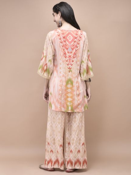 Shree Women Liva Multicolor Ikat Print Co-Ord Set