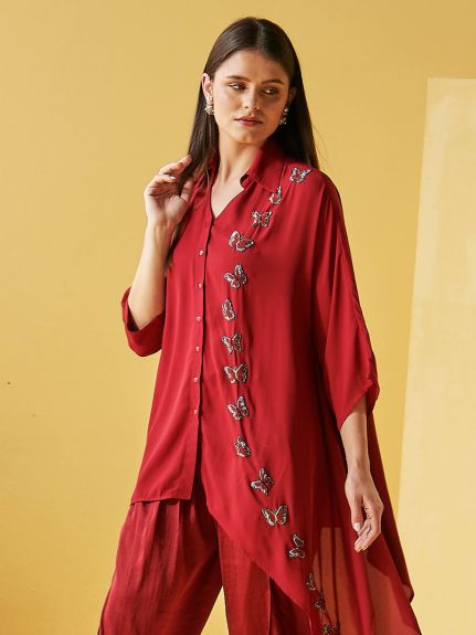 CHERRY RED ACE TUNIC