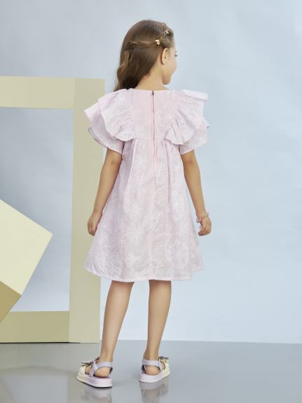 Peppermint Girls A-Line Embroidered Dress - 4-5Y