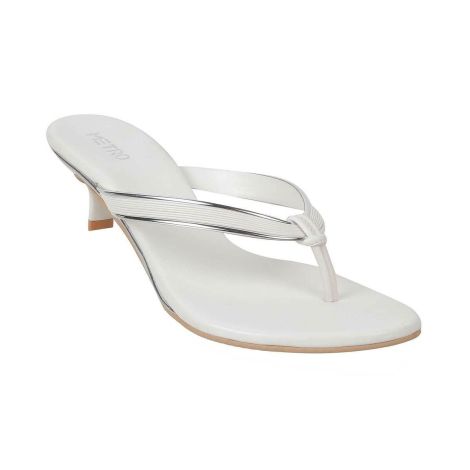 Women White Ethnic Slip Ons