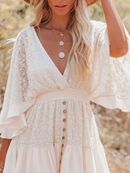 Chiffon Fit & Flare Mini Dress