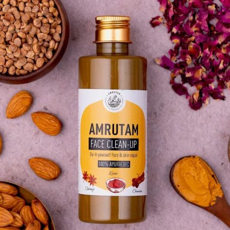 Amrutam Ayurvedic Face Clean Up Do-It-Yourself Skin Repair | 200 ml