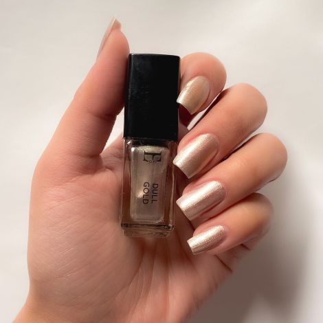 Dull Gold Mini Nail Polish | Ultra-Glossy | Long-Lasting Manicure | 5 Ml