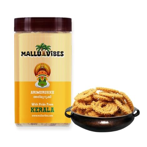 Mallu Vibes Kerala Arimurukku | Authentic South Indian Crisps Snacks (200g)