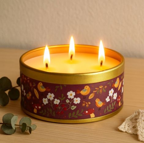 3-Wick Scented Charm Tin Candle