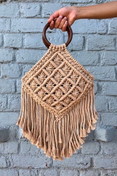House of Macrame 'Heer' Hand-Bag - BEIGE