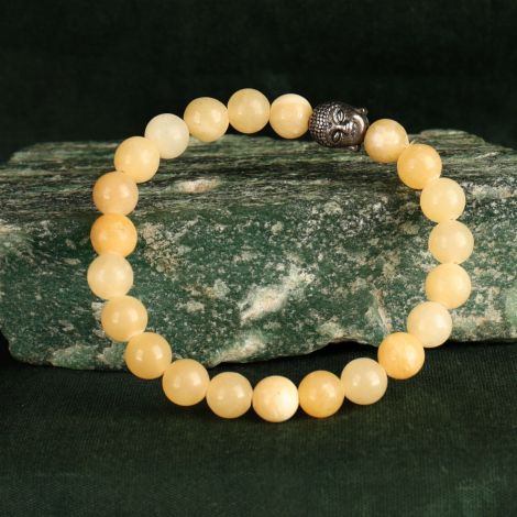 Yellow Jade Buddha Bracelet