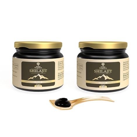 Indus Organics Pure Himalayan Original Shilajit Resin (50gm) Mega Pack for Men and Women | Strength | Stamina | Focus | Vitality | Performance | Immunity | Certified |