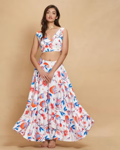 Gulabo By Ajsk, Floral Print Wide-Leg Pants - White