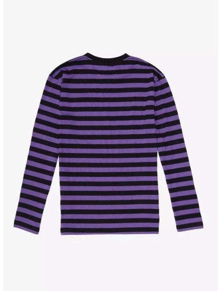 Purple & Black Stripe Long-Sleeve T-Shirt