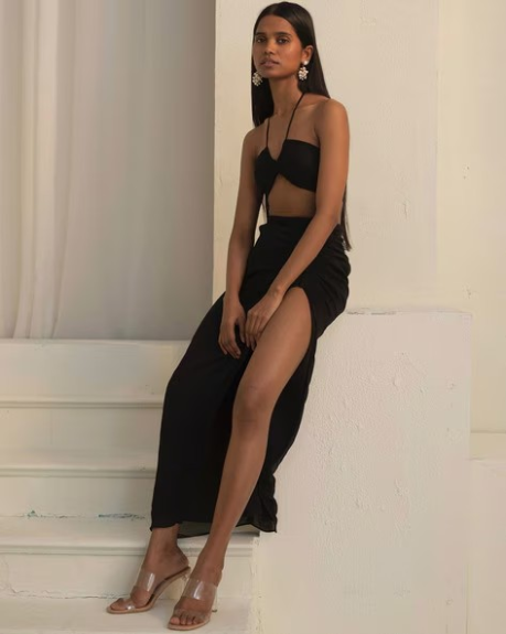 Bouji, Straight Skirt With Front Slit