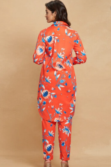 Gulabo By Ajsk, Floral Print Shirt With Spread Collar