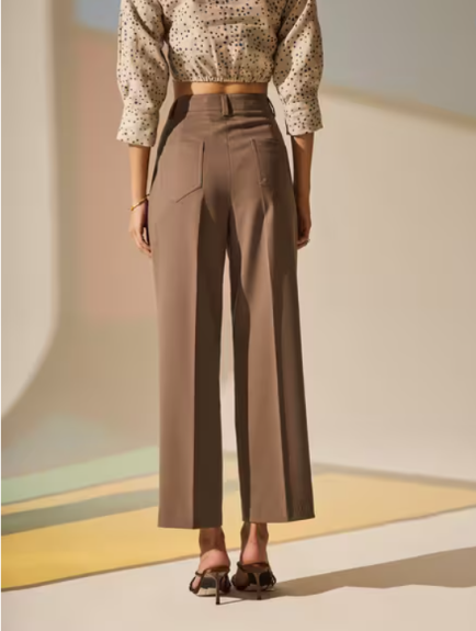 The Dapper Lady, High-Rise Ankle-Length Pants