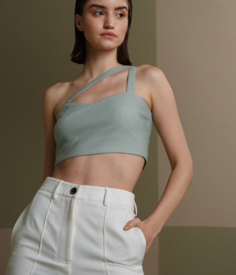 The Dapper Lady, Solid Crop Top