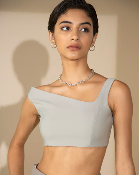 The Dapper Lady, Off Shoulder Sleeveless Crop Top