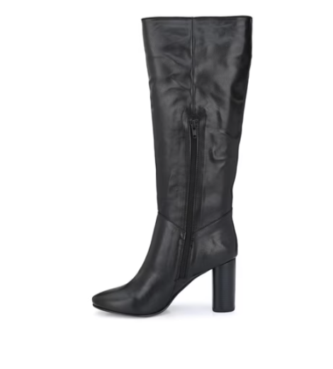 DELIZE,Cone-Heeled Knee-Length Boots with Zip Closure
