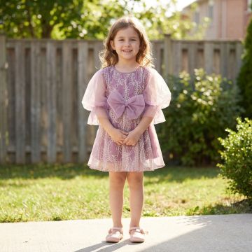 Peppermint Girls A-Line Design Net Dress