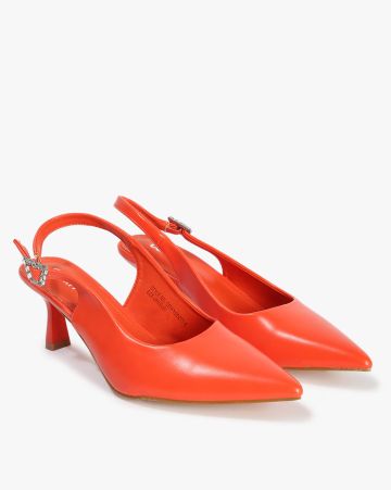 OUTRYT BY AZORTE, Pointed -Toe Chunky Heeled Sandals