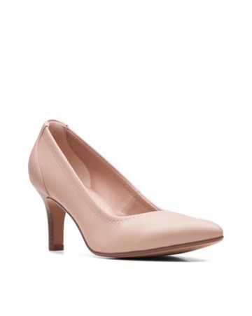 CLARKS, Round-Toe Kitten Heeled Shoes