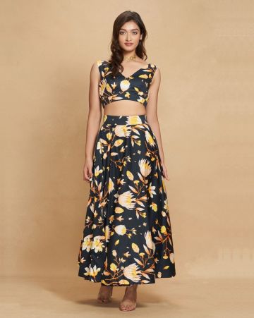 Gulabo By Ajsk, Floral Print Flared Skirt