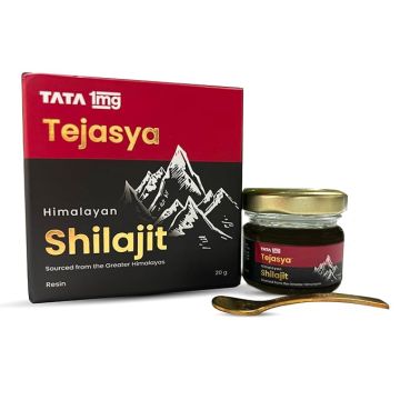 Tata 1mg Tejasya Shilajit Resin,Helps in Boosting Stamina & Energy,Pack of 1,20gm