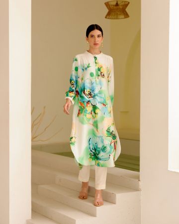 MINT WIND GATHERED TUNIC