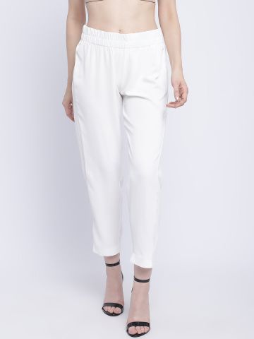 WHITE NARROW LEG TROUSER