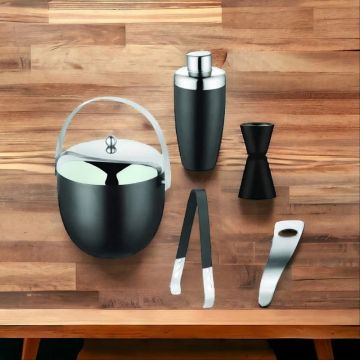 FnS Black Finish 5 Pc Bar Set