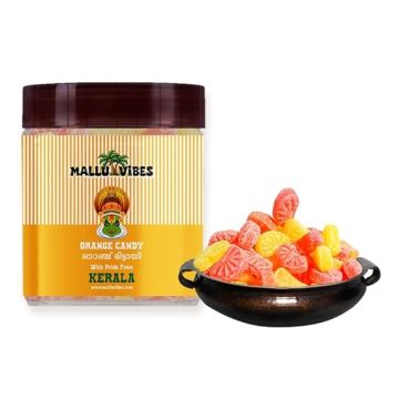Mallu Vibes Kerala Orange Mittai | Authentic Tangy-Sweet Orange Candy (300g)