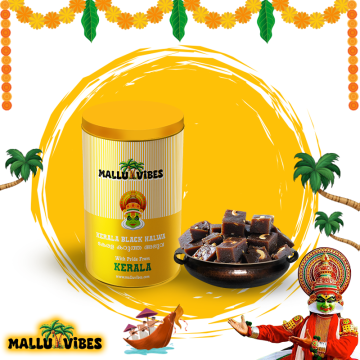 Mallu Vibes Kerala Black Rice Halwa | Authentic & Traditional South Indian Dessert (700g)