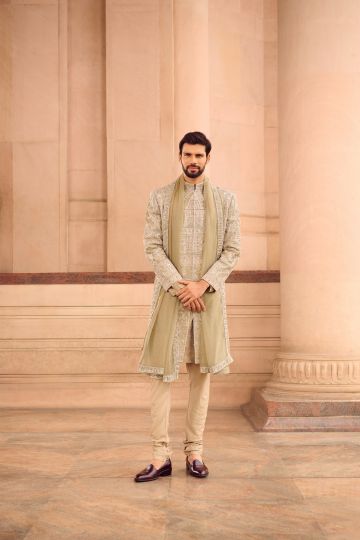 Tissue Hand - Embroidered Sherwani Set