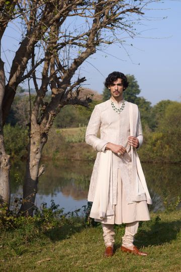 Ivory Regent Embroidered Ensemble