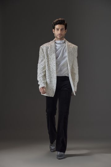 Ivory Eclipse Crystal Tuxedo Set