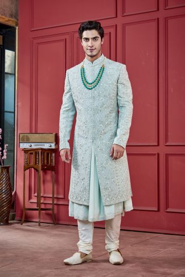 Blush Elegance Sherwani Set