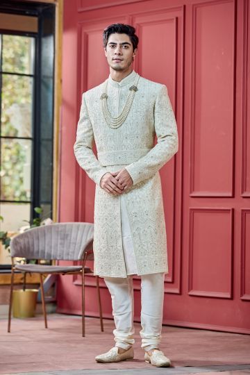 Golden Aura Sherwani Set
