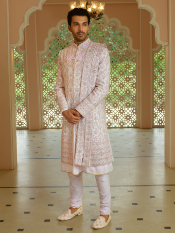 Radiant Blush Pink Sherwani