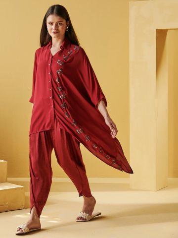 CHERRY RED ACE TUNIC