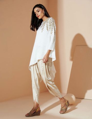 White Sh Beaded Cape