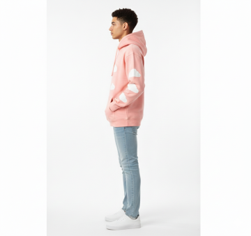 Men's Pink Cloud Graphic Pullover Hoodie