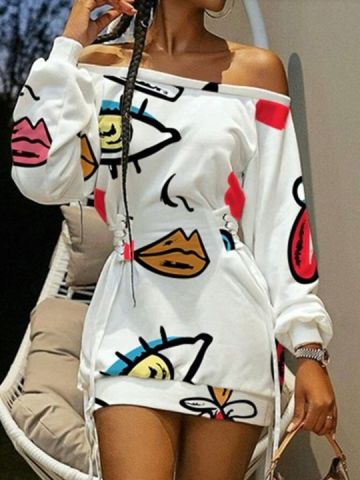 Printed Sheath Mini Dress