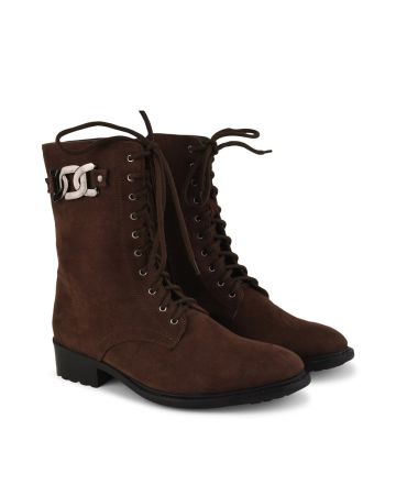 SHUZ TOUCH, Ankle-Length Lace-Up Boots
