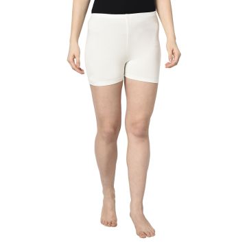 ESPRESSO Women's Viscose Shorts for Under Dresses-Off-White-XL