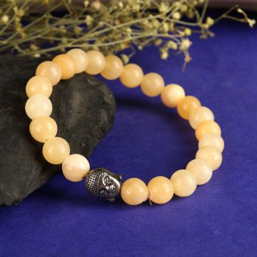 Yellow Jade Buddha Bracelet