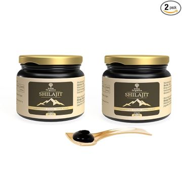 Indus Organics Pure Himalayan Original Shilajit Resin (50gm) Mega Pack for Men and Women | Strength | Stamina | Focus | Vitality | Performance | Immunity | Certified |