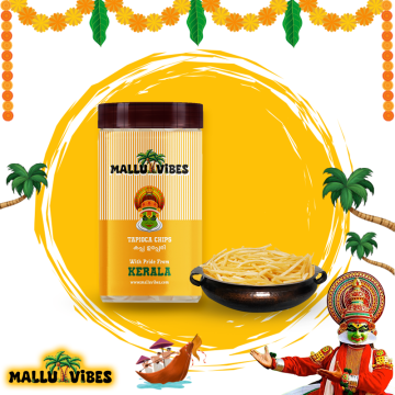 Mallu Vibes Traditional Kerala Tapioca Chips (Kappa Upperi) (250g)