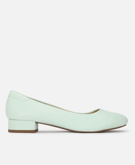 ALLEN SOLLY, Women Round-Toe Chunky Heeled Shoes