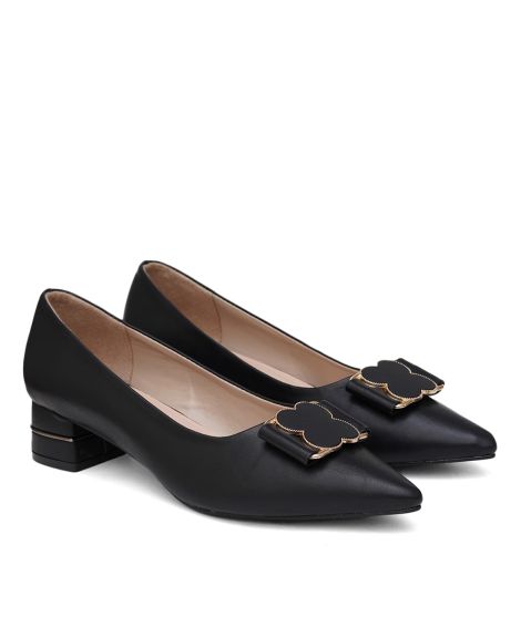 SHERRIF, Women Round-Toe Chunky-Heeled Shoes