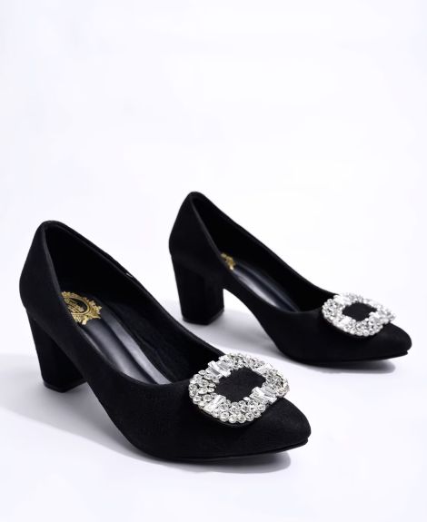SHOETOPIA, Women Embellished Pointed-Toe Pumps