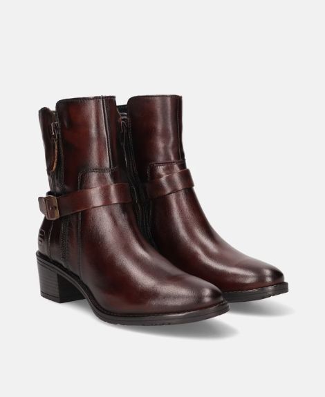 BAGATT,Leather Ankle-Length Boots with Zip Closure